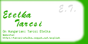 etelka tarcsi business card